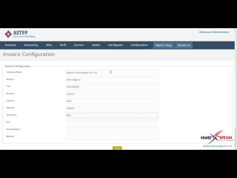 ASTPP 3 Tutorial: how to do invoice configuration in ASTPP