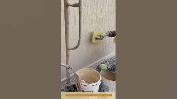 Creative Worker Making Wall Art with a Trowel #workprocess #artwork #skills