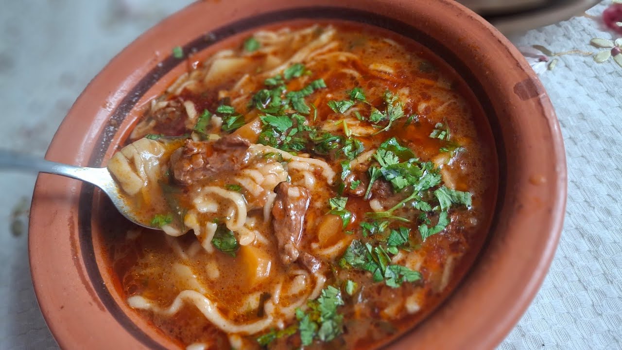 طبق الجاري التقليدي الجزائري على طريقة أمي  وصفة ساخنة شتوية بإمتياز 