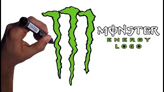 How to Draw the Monster Energy Logo (Step-By-Step) screenshot 4