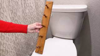 Stick A Coat Rack Beside Your Toilet - This Is Brilliant!