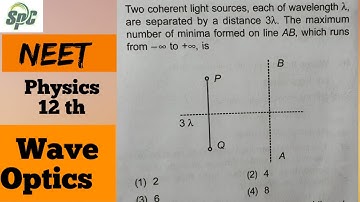 Two coherent light sources, each of wavelength lemda, are separated by a distance 3 lemda . The maxi