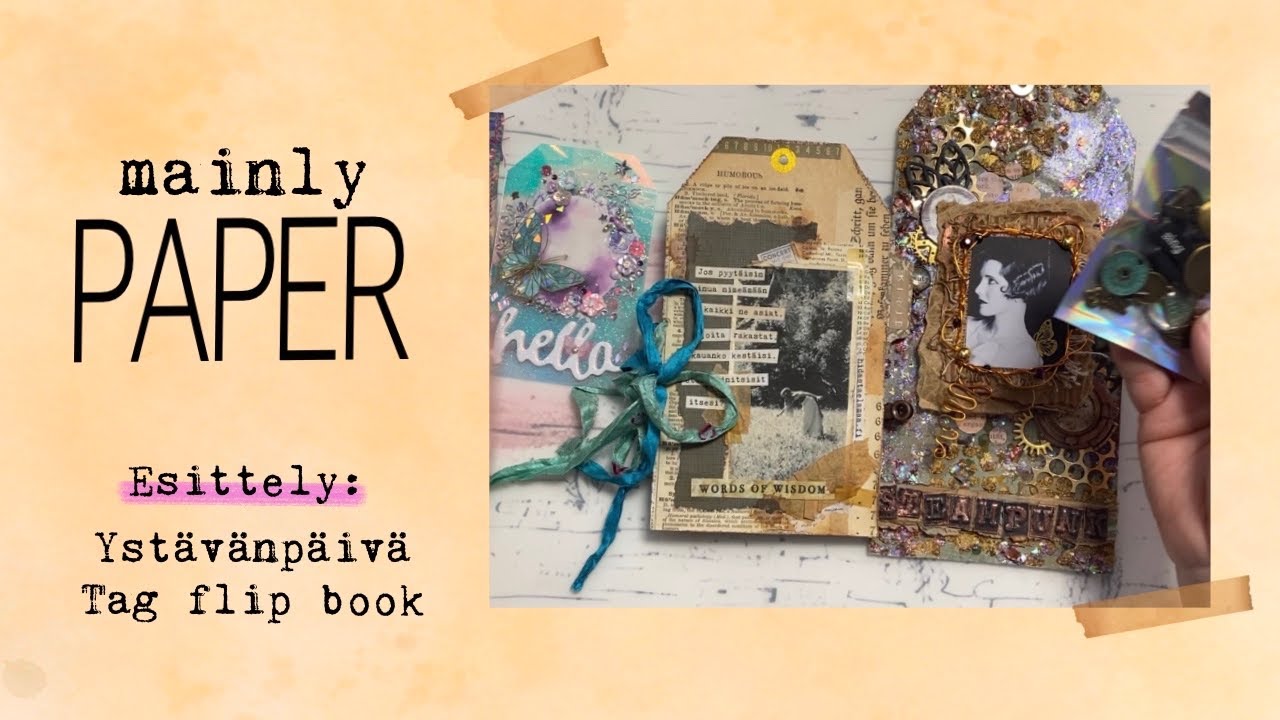 Esittely | Ystävänpäivä tag flip book vaihtoon
