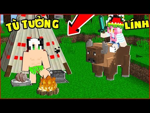 Video THỬ THÁCH 24 GIỜ LÀM THỔ DÂN TRONG MINECRAFT*1 NGÀY... - youtube