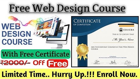 Web Design Course | Free Certificate of Web Design | Web Designing Free Course