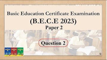 BECE 2023 Question 2