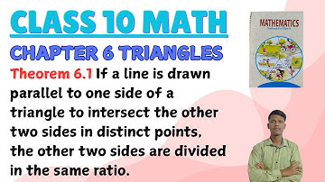 If a line is drawn parallel to one side of a triangle to intersect the other two sides in distinct