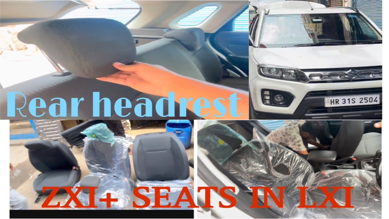 Brezza LXI 2023 rear seat headrest / All seats upgraded with driver seat hight adjustable🔥👌