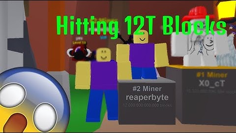 Hitting 12 TRILLION BLOCKS MINED.. (Roblox Mining Simulator)
