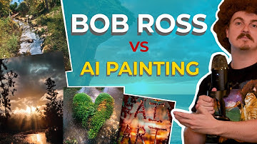 Bob Ross Vs. AI Painting (Nvidia Canvas - FREE)
