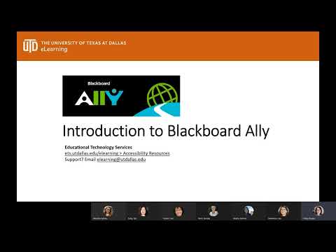 Blackboard Ally Part 1 - Overview