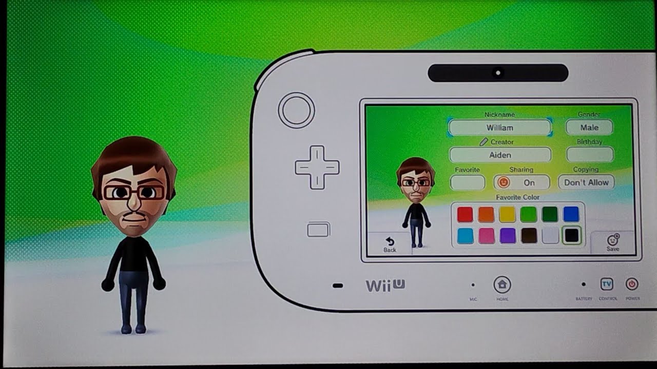 Wii U | Mii Maker | William from Wii Sports - YouTube