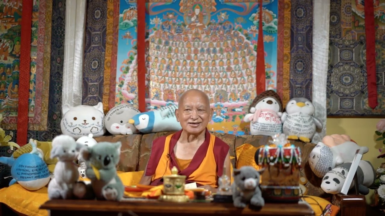 Lama Zopa impartiendo la transmisión oral de 