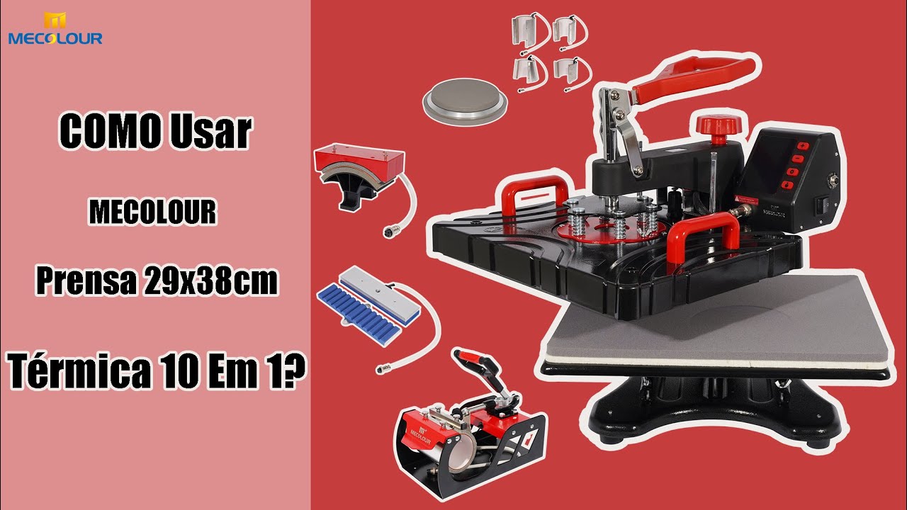 Mecolour 10 Em 1 Prensa Térmica Combo Sublimação