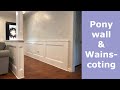 Foyer/Entry Pony wall and Wainscoting complete build compilation