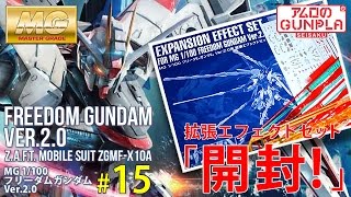 「MG 1/100 フリーダムガンダム（ZGMF-X10A FREEDOM GUNDAM） Ver.2.0のレビュー」の巻き#15拡張エフェクトセット「開封 」/ 機動戦士ガンダムSEEDのガンプラ