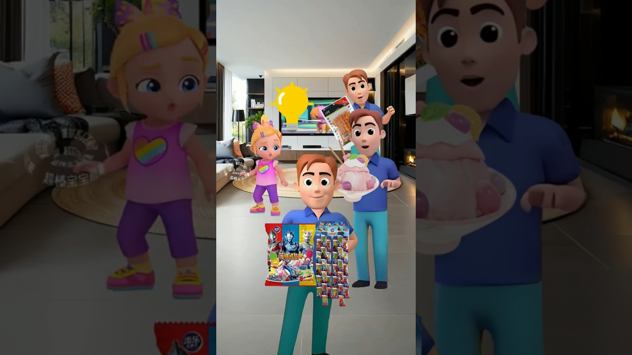 Cute Baby Cartoon Watching TV 😍 Fun Kids Animation Short 