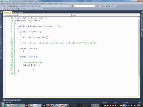Tutoriel 75 Classe en C# en français première partie