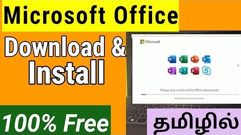 Download and install microsoft office free version in Tamil | how to open microsoft word | ms office