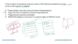 GATE 2021 SET-1 | OS | PAGING | GATE TEST SERIES | SOLUTIONS ADDA | EXPLAINED BY POOJA