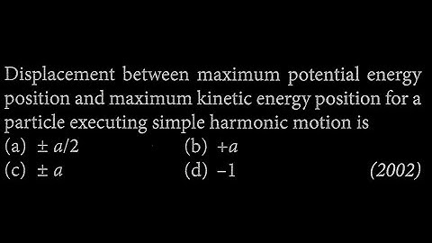 Displacement between maximum potential energy position and maximum kinetic energy  SW DTS 04 Q6