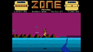 Atari 8-Bit Game Play, Zone Patrol