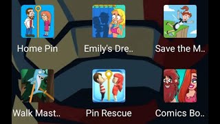 Home Pin, Emily's Dream, Save the Maid- Girl Rescues Puzzle, Walk Master, Pin Rescue, Comics Bob
