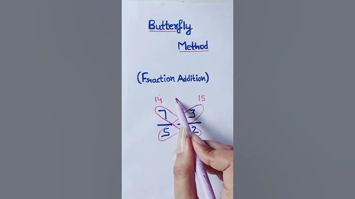 butterfly method | fraction addition #shorts