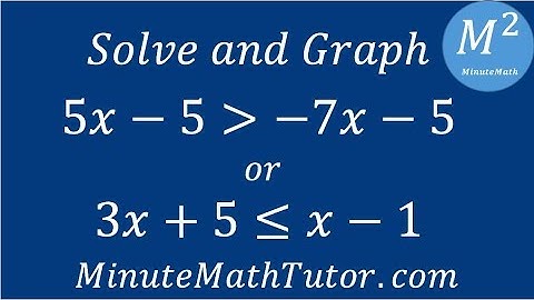 Solve and graph 5x-5›-7x-5 or 3x+5≤x-1