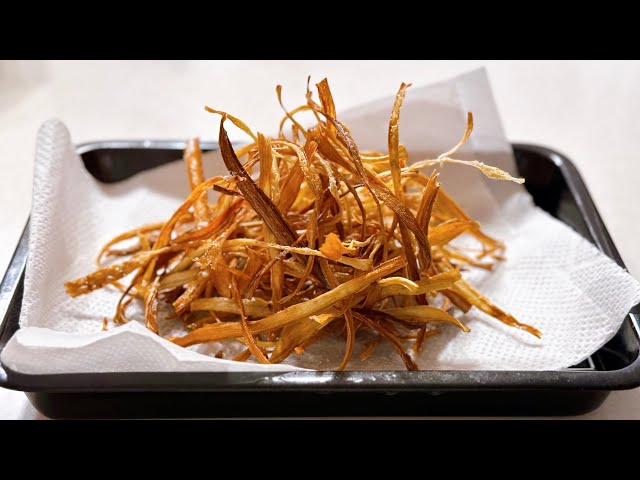 Burdock Chips (Gobō Chips) Vegan Gluten-Free Recipe ごぼうチップス 給食レシピ | OCHIKERON | Create Eat Happy :)