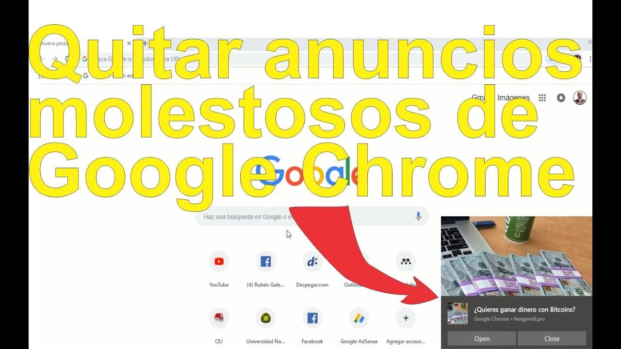 Saga Omitido Privilegio Cómo quitar anuncios o publicidad de Google Chrome 2020. 100% práctico? -  YouTube