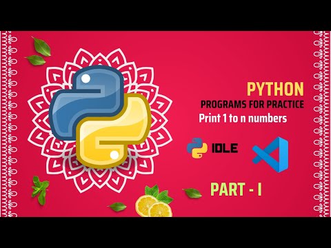 Python Programs | print 1 to n numbers | #python #pythonprogramming @telugucodeguru