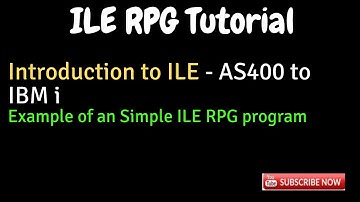 IBM i,AS400 Tutorial,iSeries-ILE concepts in AS400- Introduction to ILE RPG & example of ILE program
