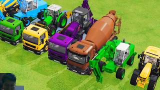 FARMING SIMULATOR 22：ショベルカー・ミキサー車・トラクター・バックホーローダーとトラックの運搬ゲーム screenshot 4