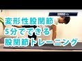 5分でできる変形性股関節症に対するストレッチと筋トレ動画!理学療法士監修!