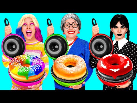 Me vs Grandma Cooking Challenge | Funny Food Hacks by BaRaDa Gold Challenge