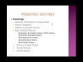 Pediatrics history and physical examination