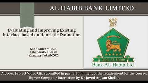 #bankalHabib: Evaluating & Improving Existing Interface based on Heuristic Evaluation