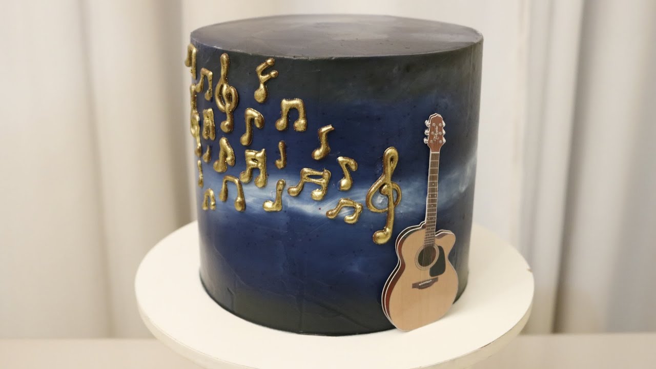 BOLO TEMA MUSICA MUITO LINDO!! COMO DECORAR PASSO A PASSO - 