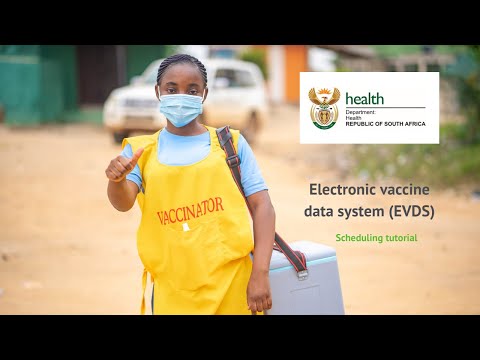 Electronic vaccine data system (EVDS) scheduling tutorial