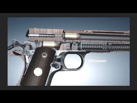 3D Animation: How the Iconic Colt 1911 Pistol Works