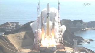 Launch of JAXA H-2A F37 rocket carrying CGOM-C & SLATS from Tanegashima Dec. 23, 2017