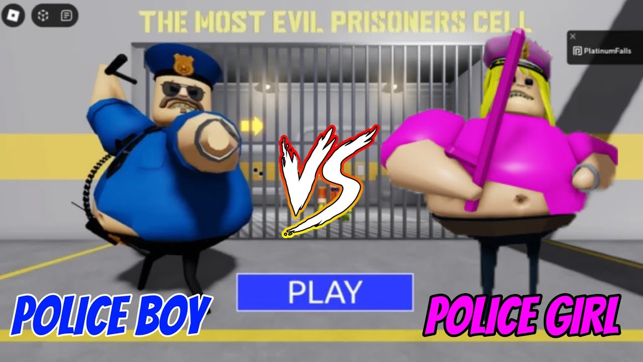 POLICE🆚️POLICE GIRL BARRY'S PRISON RUN! OBBY ROBLOX FULL GAMEPLAY ...