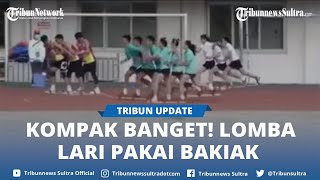 Viral Bikin Gregetan Lihat Lomba Lari Estafet Pakai Bakiak 'Kalalu Gue Baru Dua Langkah Udah Jatuh'