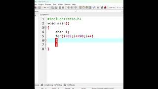 Print capital letter alphabets program in C language #education #coding #cprogrmming