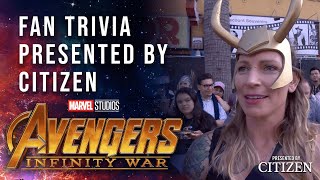 Fan Character Trivia Challenge at the Avengers: Infinity War Premiere