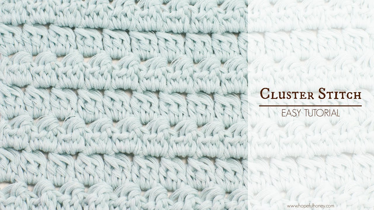 How To: Crochet The Cluster Stitch | Easy Tutorial by ... crochet afghans diagram 