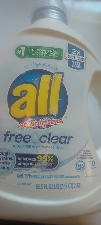 Ingredients In All Free And Clear ALL FREE AND CLEAR LIQUID DETERGENT REVIEW - YouTube