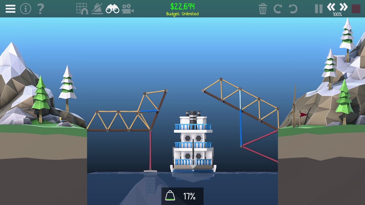 Poly Bridge 2 1 06 First Drawbridge Youtube Poly Bridge 2 1 06 First Drawbridge Youtube
