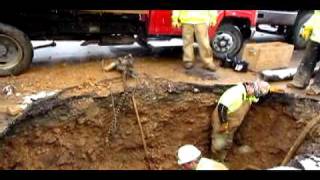 Despite snow, BPW repairs water main